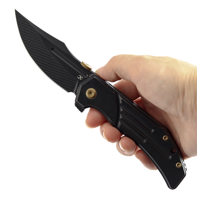 Kansept Orion K1089A4 Blackwash CPM-S35VN Blade Blackwash Titanium Handle Frame Lock Folding Knife