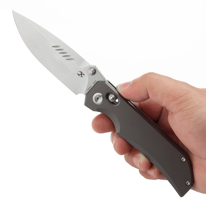 KANSEPT Eaglestrike K1095V3 CPM S35VN Blade Titanium Handle Crossbar Lock