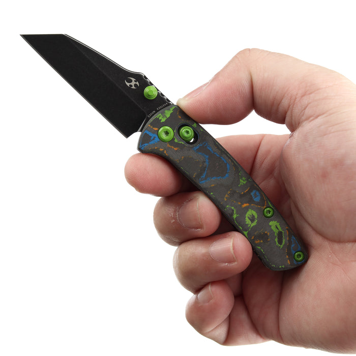 KANSEPT Little Main Street K2015V4 CPM S35VN Blade Camo Carbon Fiber Handle Cross Bar Lock