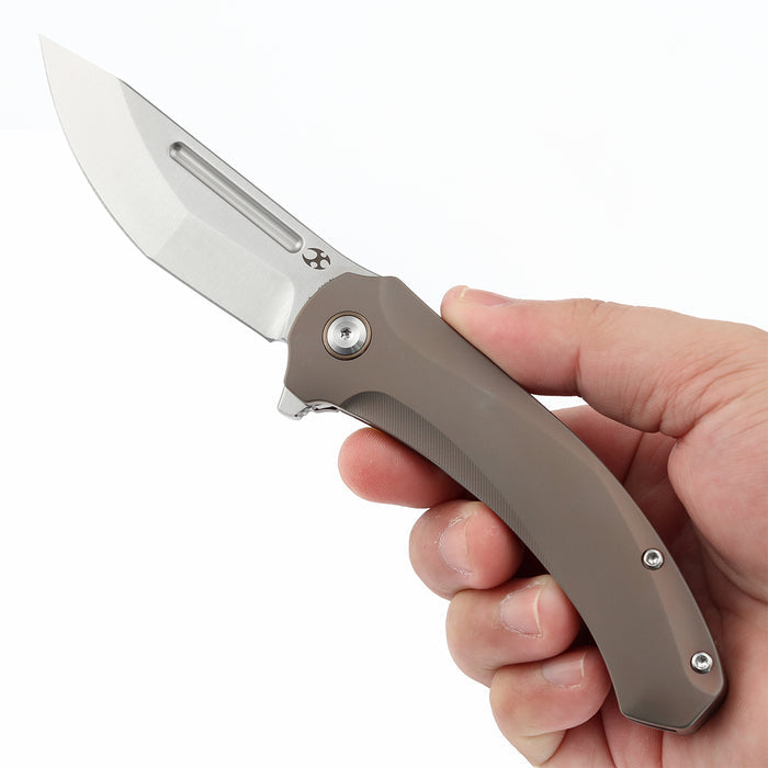 KANSEPT Knives Hira K1090A2 CPM S35VN Blade Titanium Handle Frame Lock