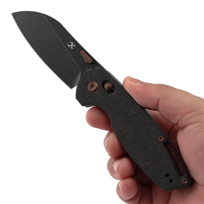 KANSEPT Model 6 K1022V1 CPM S35VN Blade Carbon Fiber Handle Crossbar Lock Knife