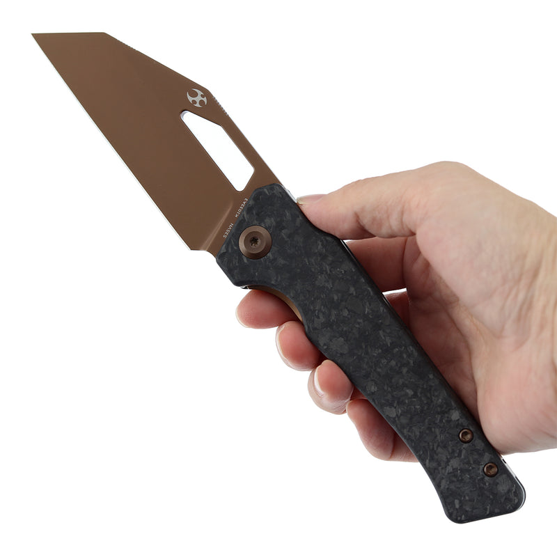 Kansept Egress K1033A3 Rose Gold Coated CPM-S35VN Blade Carbon Fiber Handle Liner Lock Folding Knife