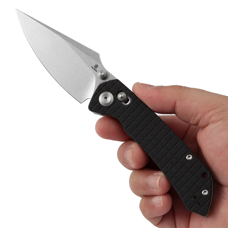 Tenable Knives Fenrir T1034V7 Nitro-V Blade Black G10 Handle Cross Bar Lock