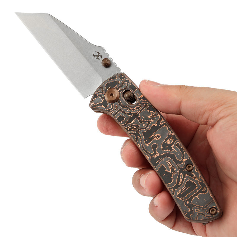 Kansept Main Street K1015V3 CPM-S35VN Blade G10 with Copper Foil Handle Crossbar Lock Folding Knife