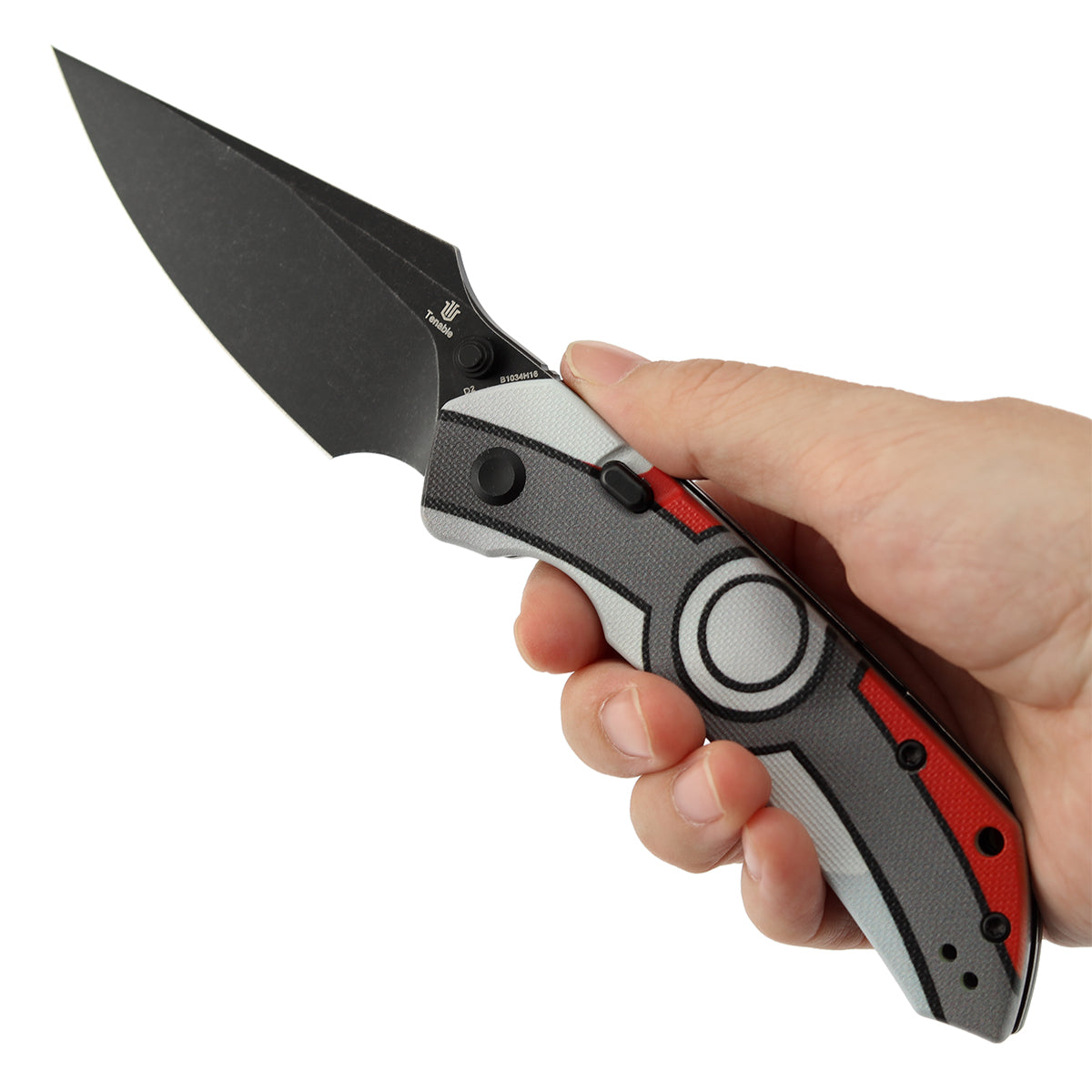 Tenable Fenrir B1034H16 Blackwash D2 Blade Jade G10 Handle Top Liner Lock Folding Knife