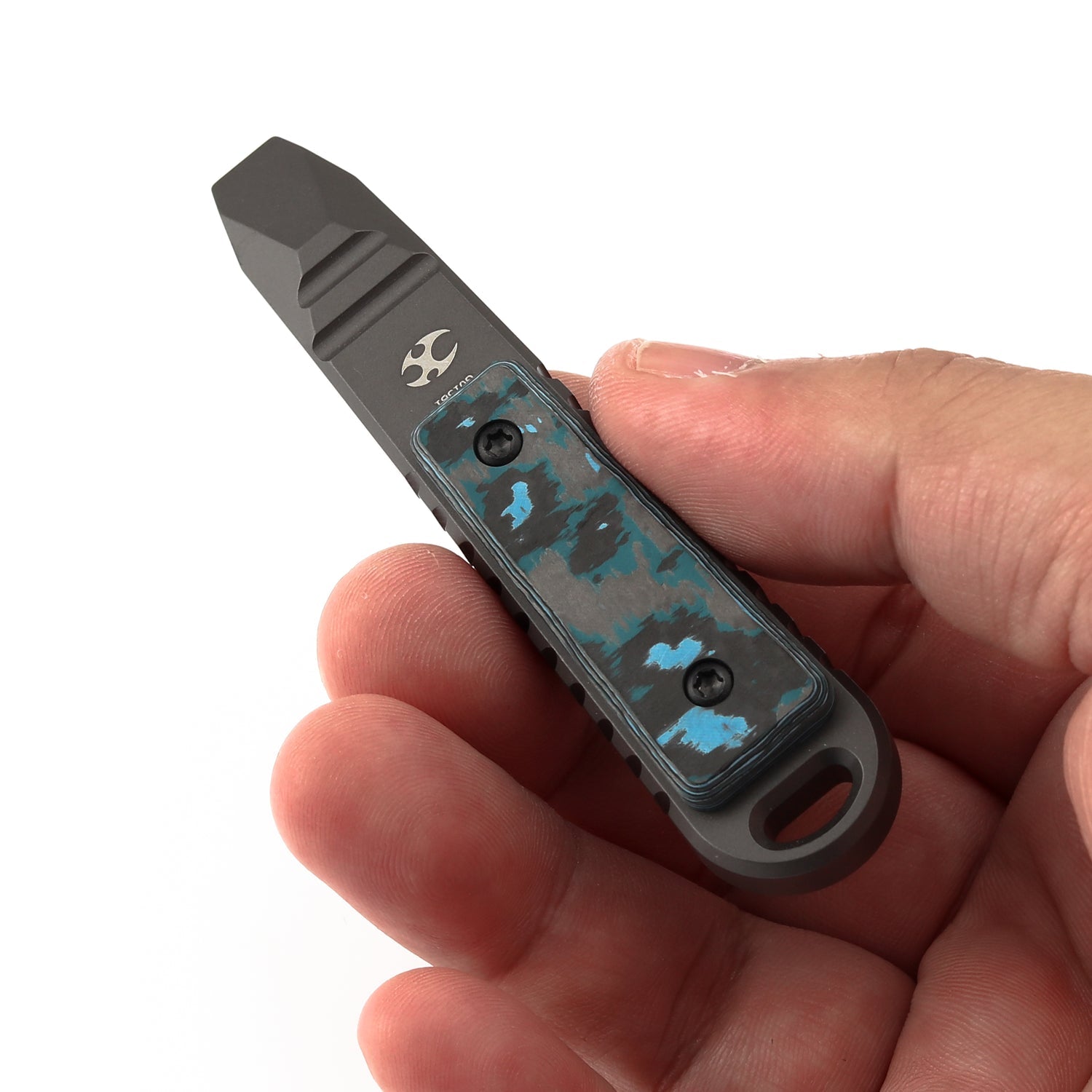 Kansept Kursor G015B1 Gray Anodized Titanium+Arctic Storm Fatcarbon EDC Tool