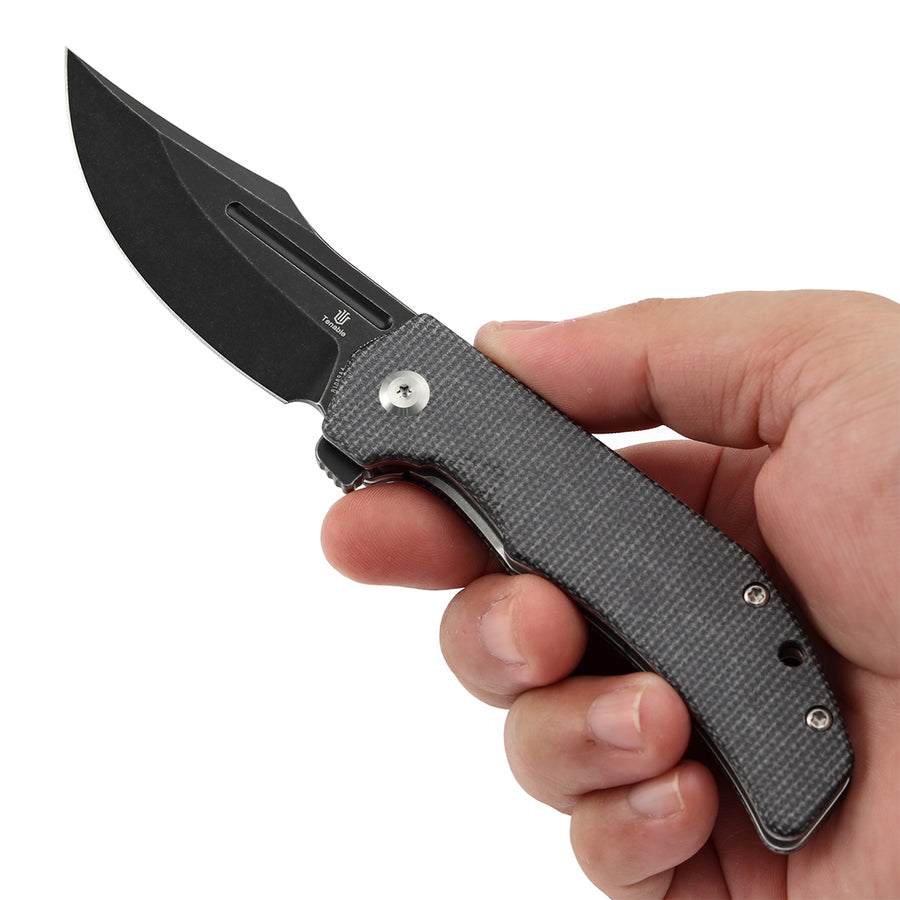 Tenable Orion B1089A4 14C28N Blade Black Micarta Handle Liner Lock Folding knife
