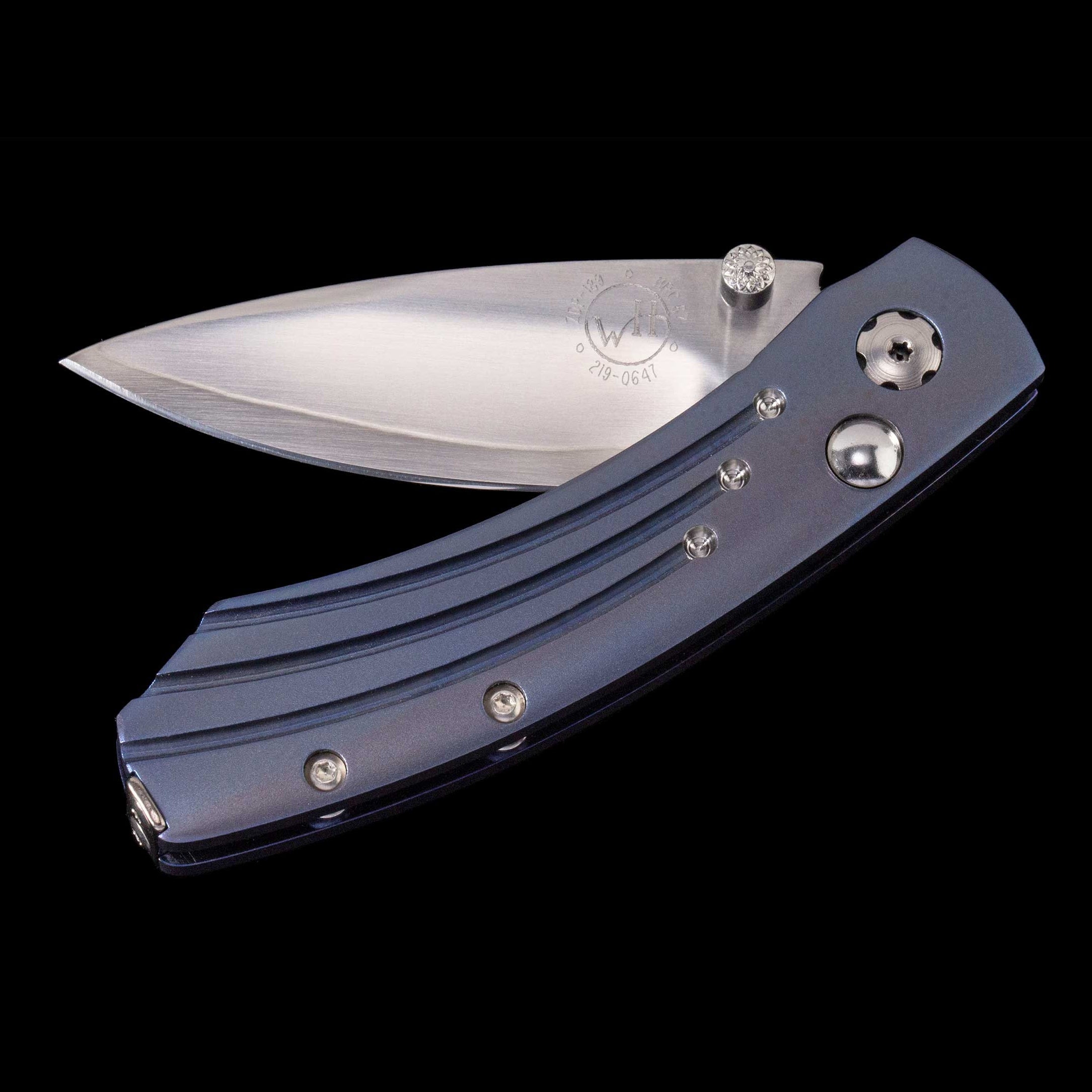William Henry B09 MERCURY ZDP-189 Blade Titanium Handle Button Lock Pocket Knife