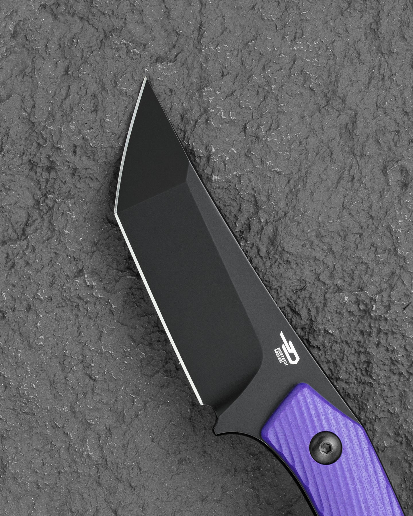 Bestech Step BFK06C D2 Blade Purple G10 Handle with Kydex Sheath Fixed Blade Knife