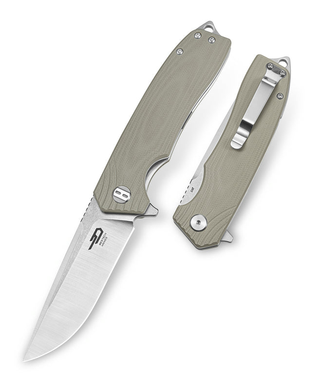 Bestech Lion BG01C D2 Blade Beige G10 Handle Liner Lock Folding Knife