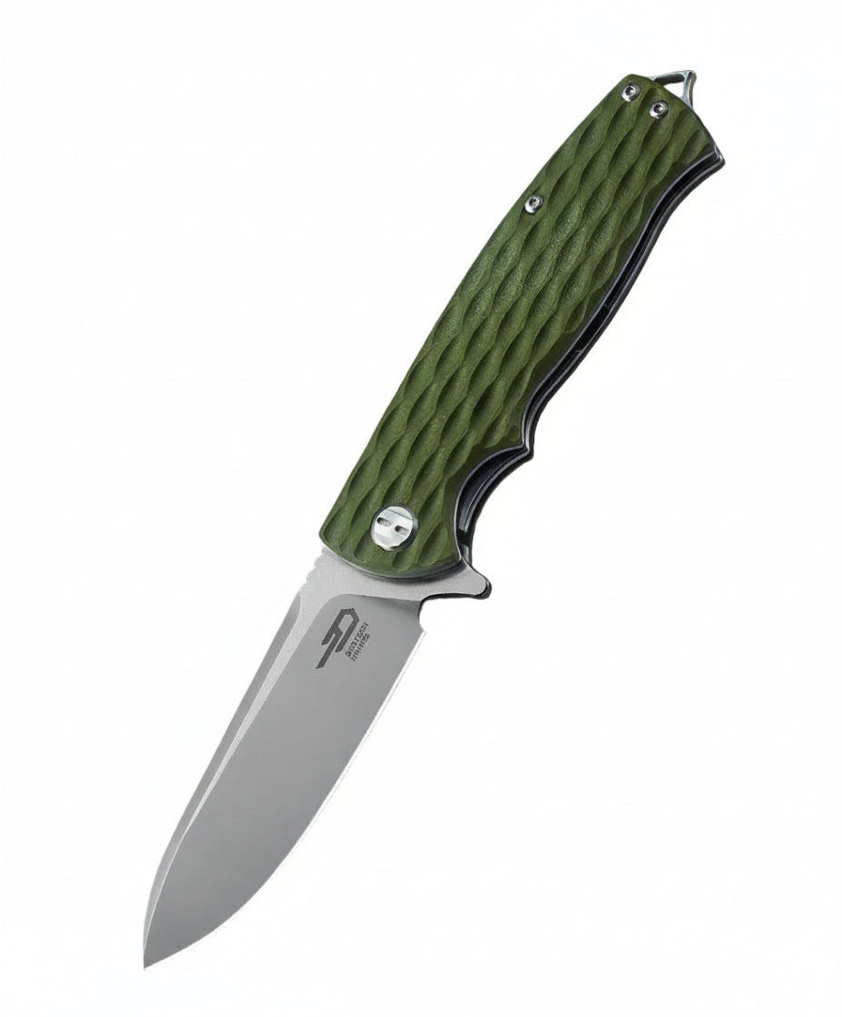 Bestech Grampus BG02B D2 Blade Black G10 Handle Liner Lock Folding Knife