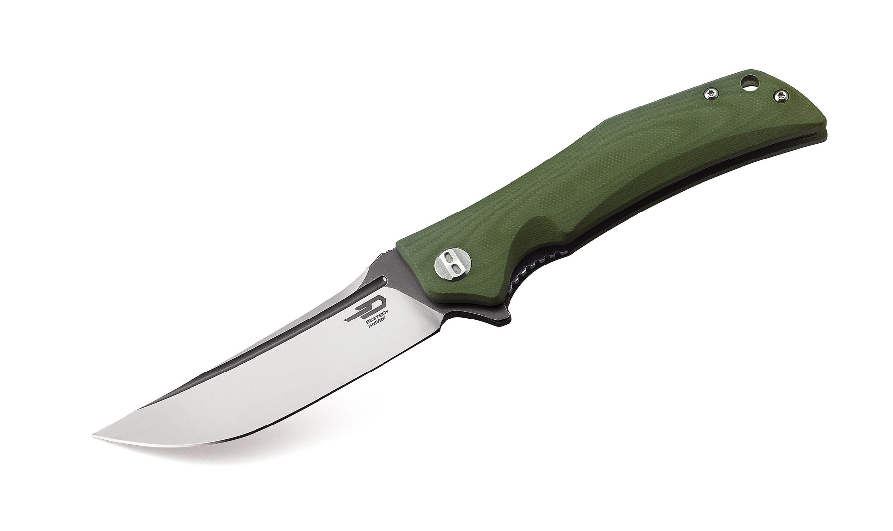 Bestech Scimitar BG05B-2 D2 Blade Black G10 Handle Liner lock Folding Knife