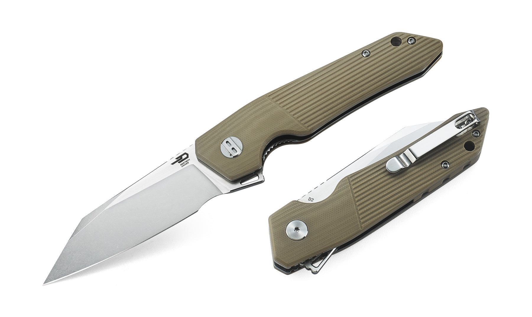 Bestech Barracuda BG15C-1 D2 Blade G10 Handle Liner Lock Folding Knife