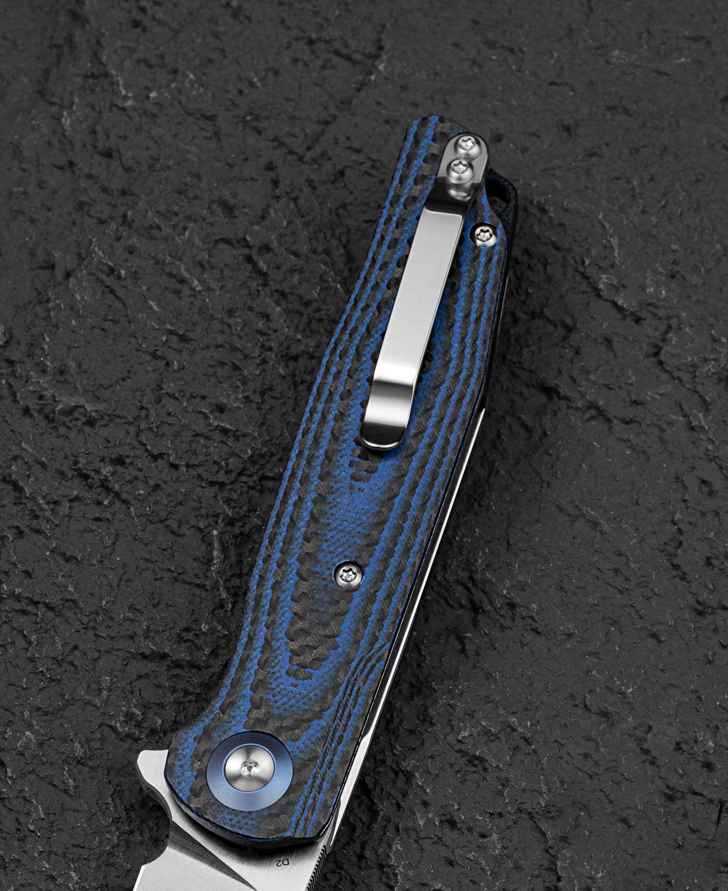 Bestech Ascot BG19C D2 Blade Carbon Fiber+G10 Handle Liner Lock Folding Knife