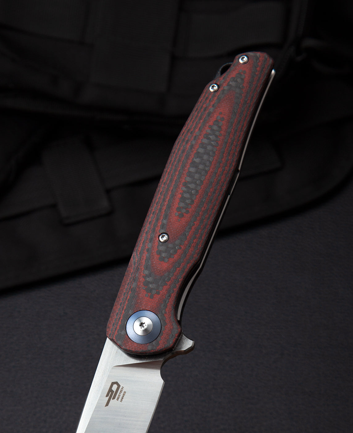 Bestech Ascot BG19F D2 Blade Carbon Fiber+G10 Handle Liner Lock Folding Knife