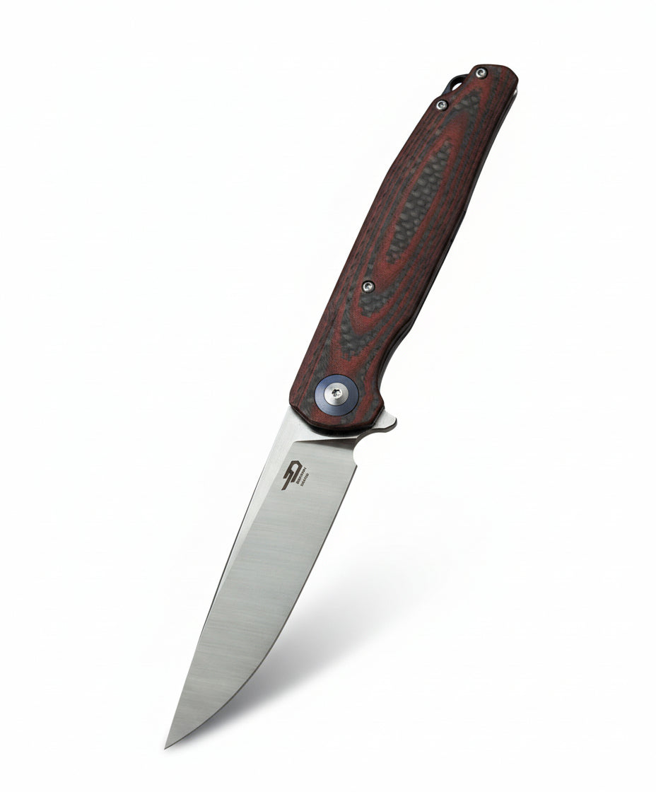 Bestech Ascot BG19F D2 Blade Carbon Fiber+G10 Handle Liner Lock Folding Knife