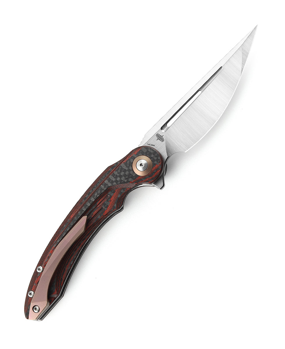 Bestech Irida BG25E 14C28N Blade Carbon Fiber+G10 Handle Liner Lock Folding Knife