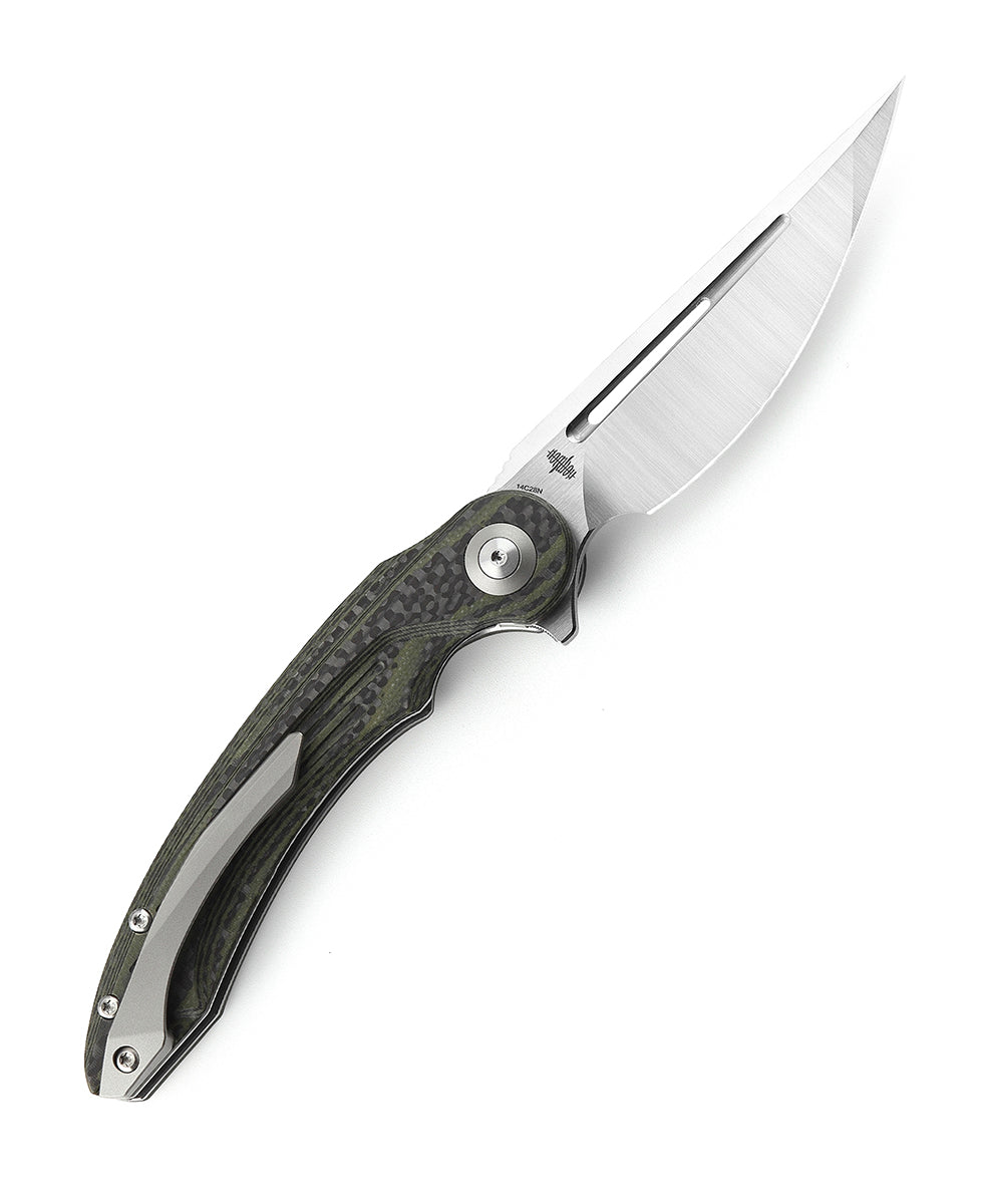 Bestech Irida BG25F 14C28N Blade Carbon Fiber+G10 Handle Liner Lock Folding Knife