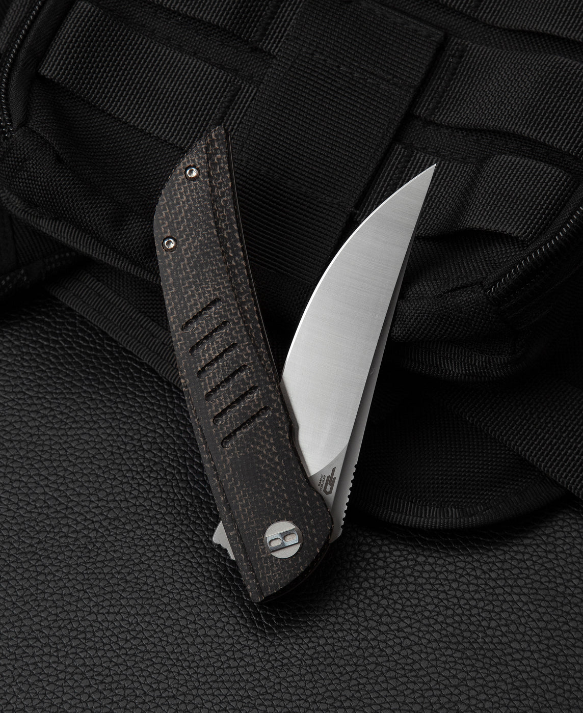 Bestech Swift BG30B-1 D2 Blade Black Micarta Handle Liner Lock Folding Knife