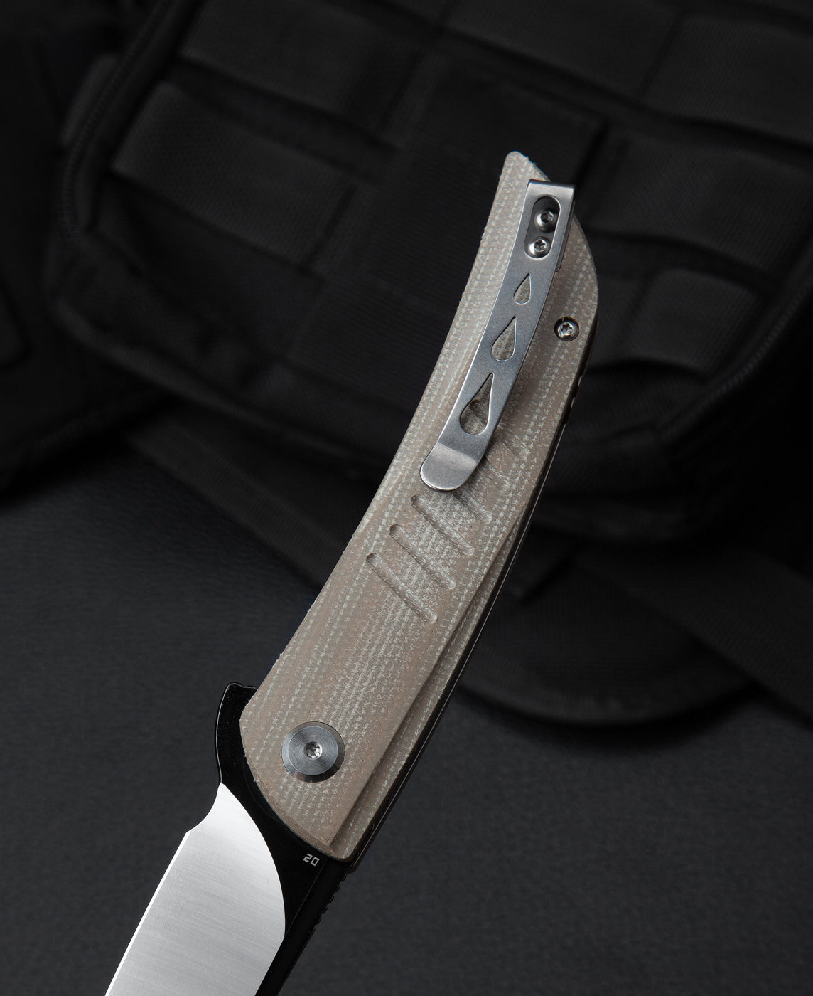 Bestech Swift BG30C-2 D2 Blade Beige Micarta Handle Liner Lock Folding Knife