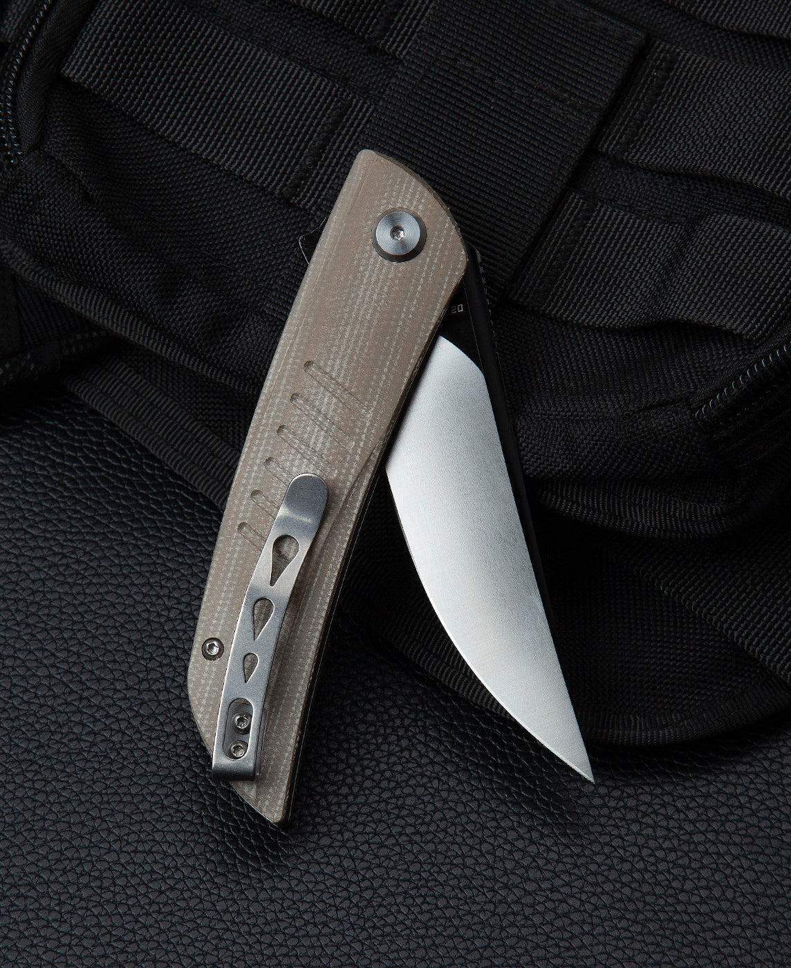 Bestech Swift BG30C-2 D2 Blade Beige Micarta Handle Liner Lock Folding Knife