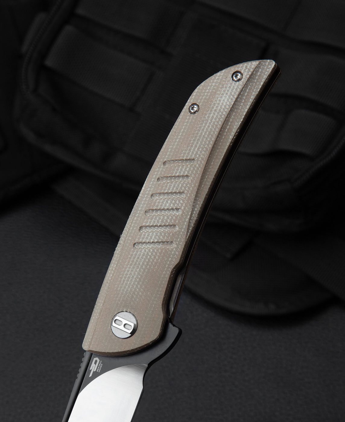 Bestech Swift BG30C-2 D2 Blade Beige Micarta Handle Liner Lock Folding Knife