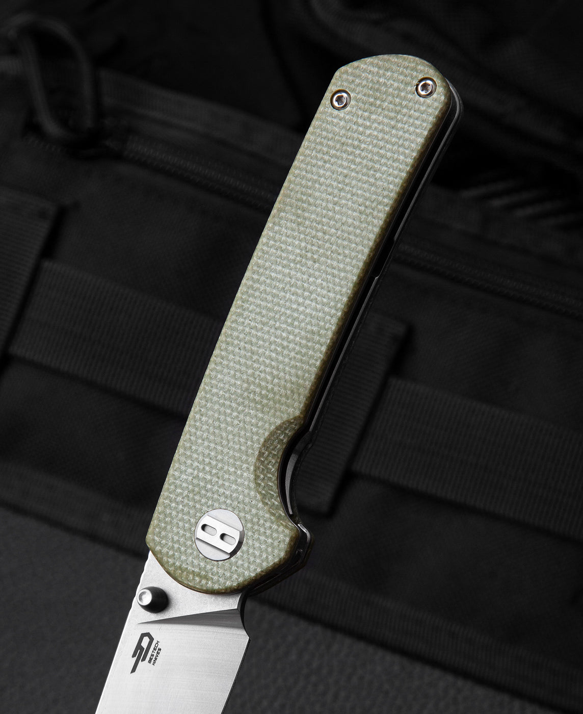 Bestech Sledgehammer BG31D D2 Blade Micarta Handle Liner Lock Folding Knife