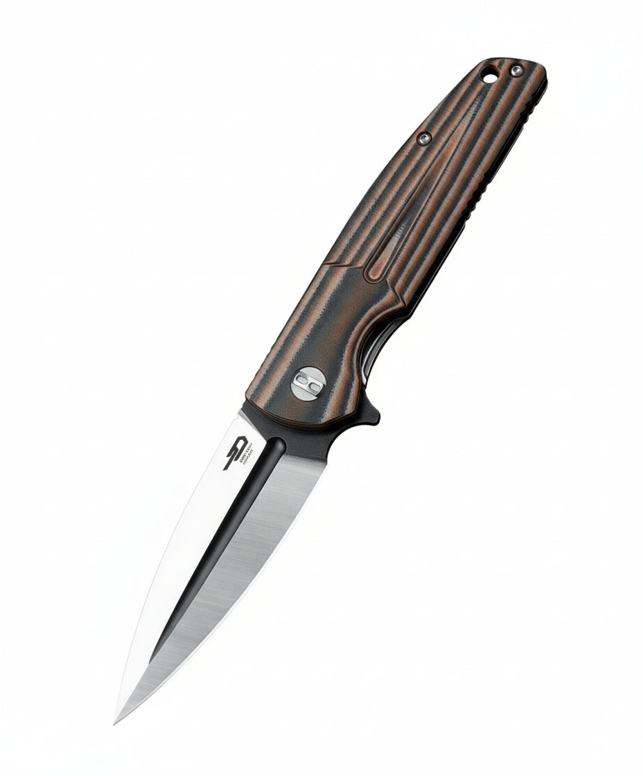Bestech Fin BG34C-2 14C28N Blade G10 Handle Liner Lock Folding Knife