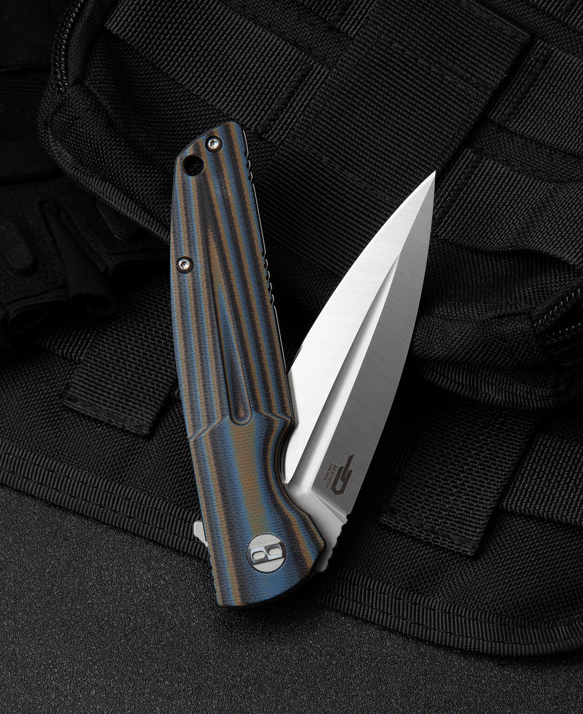 Bestech Fin BG34D-1 14C28N Blade G10 Handle Liner Lock Folding Knife