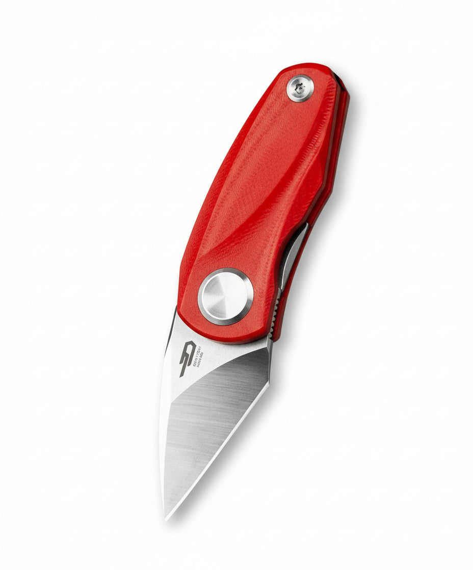 Bestech Tulip BG38B 14C28N Blade Red G10 Handle Liner Lock Folding Knife