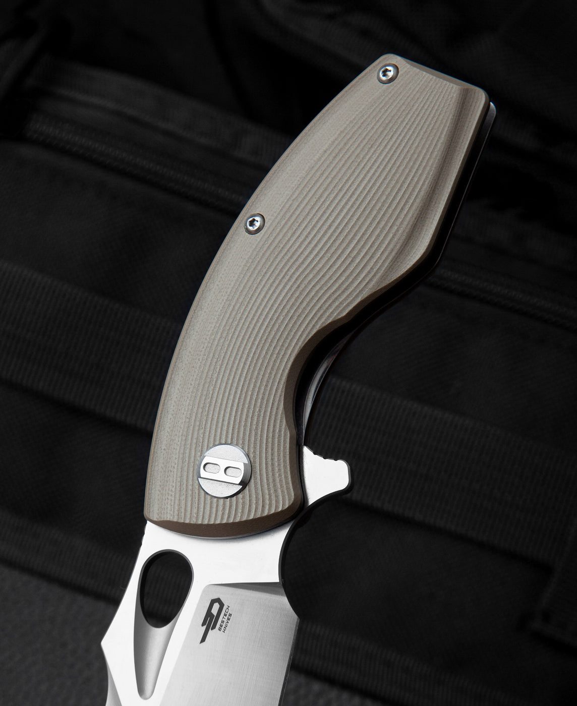 Bestech Lizard BG39C D2 Blade Beige G10 Handle Liner Lock Folding Knife