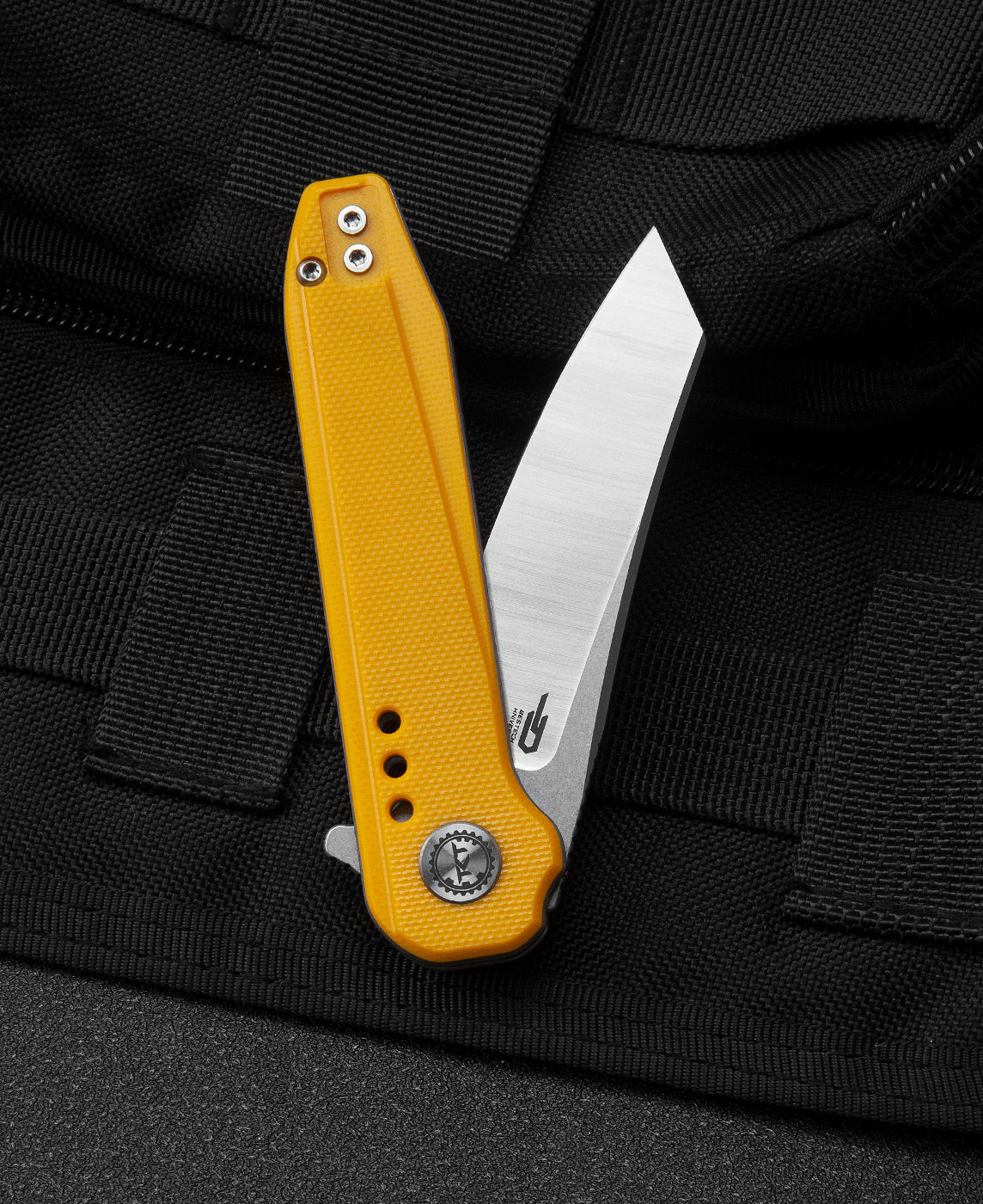 Bestech Syntax BG40B 14C28N Blade Yellow G10 Handle Liner Lock Folding Knife