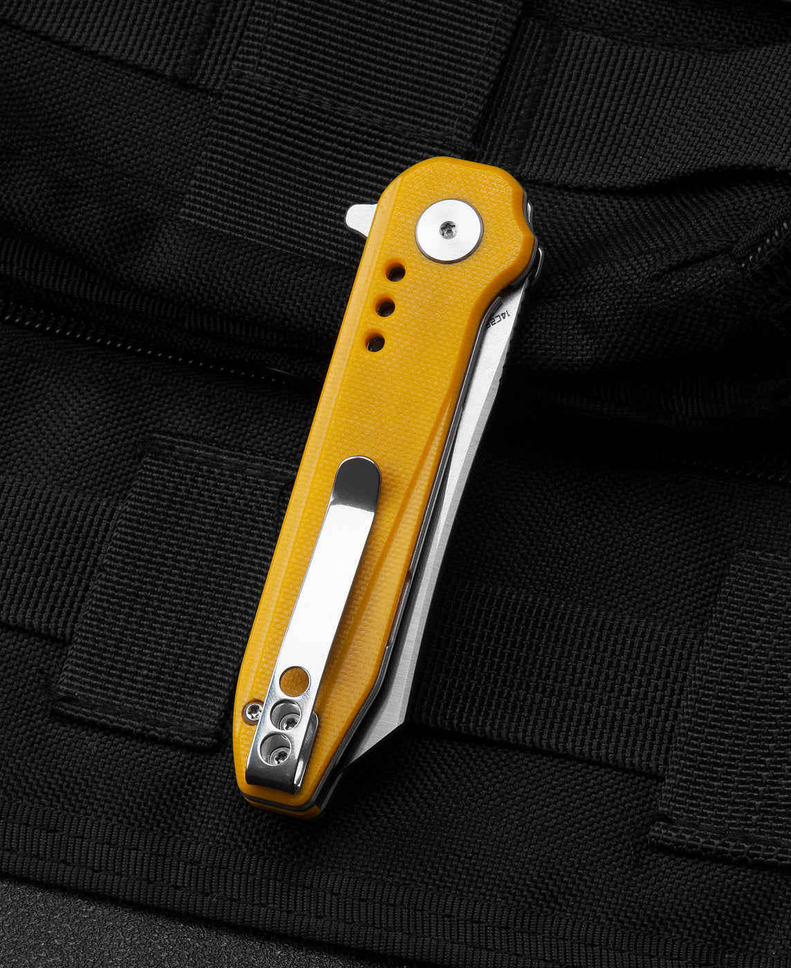 Bestech Syntax BG40B 14C28N Blade Yellow G10 Handle Liner Lock Folding Knife