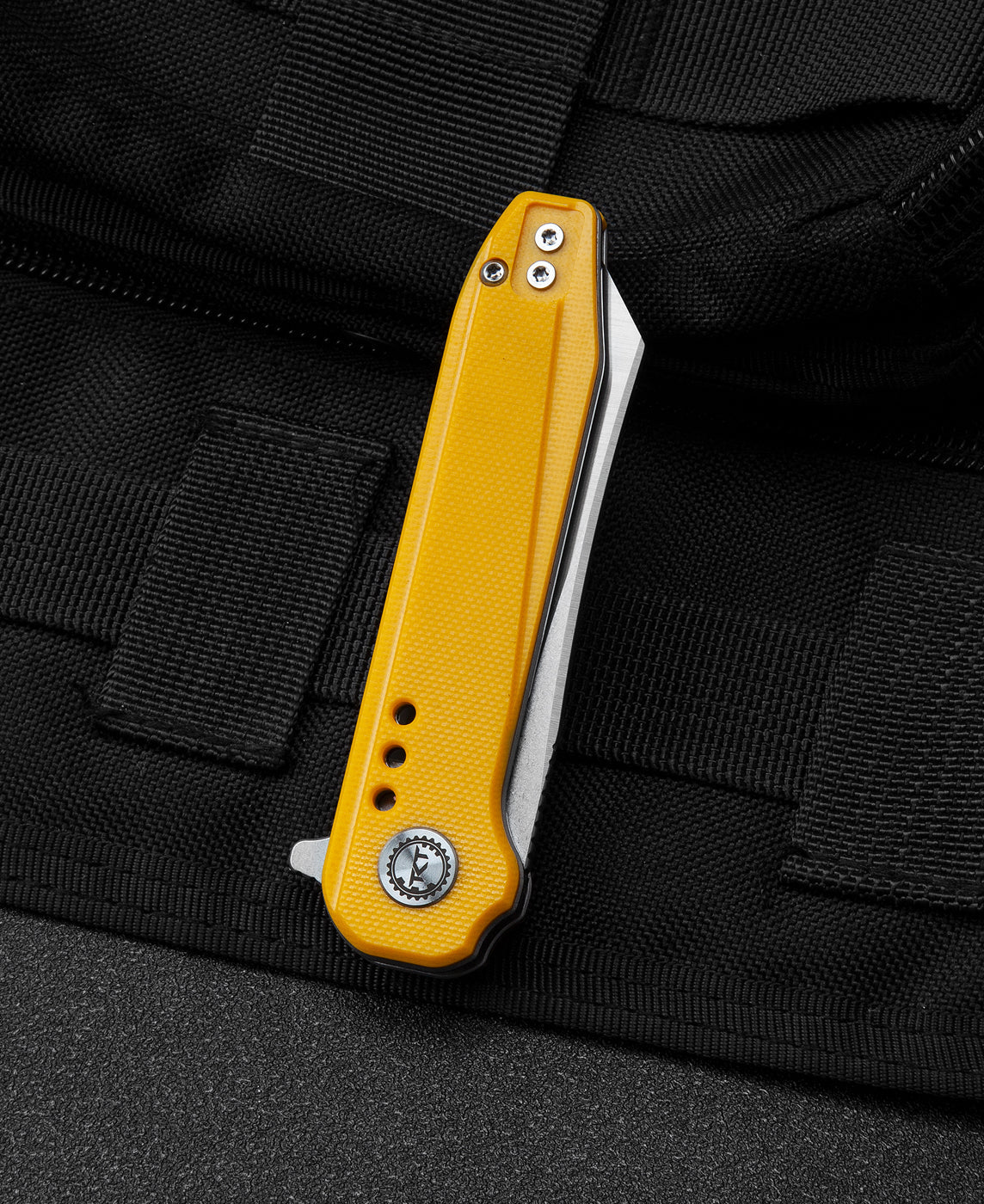Bestech Syntax BG40B 14C28N Blade Yellow G10 Handle Liner Lock Folding Knife