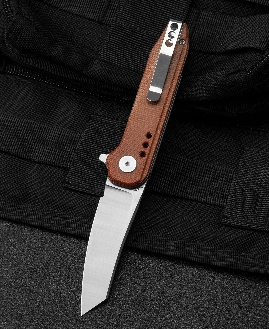 Bestech Syntax BG40E 14C28N Blade Natural Micarta Handle Liner Lock Folding Knife