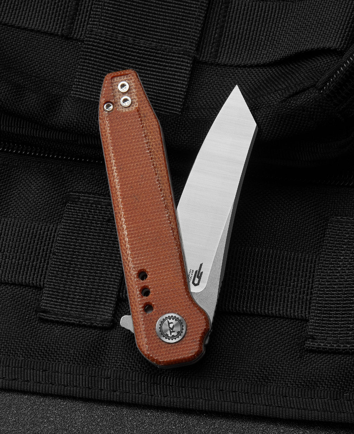 Bestech Syntax BG40E 14C28N Blade Natural Micarta Handle Liner Lock Folding Knife