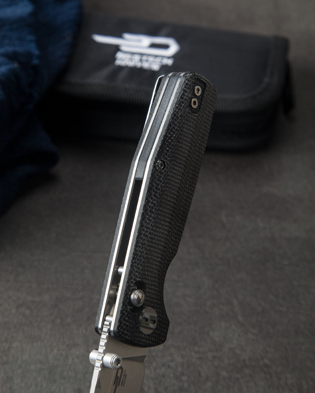 Bestech Slasher BG43A-1 D2 Blade Micarta Handle Crossbar Lock Folding Knife