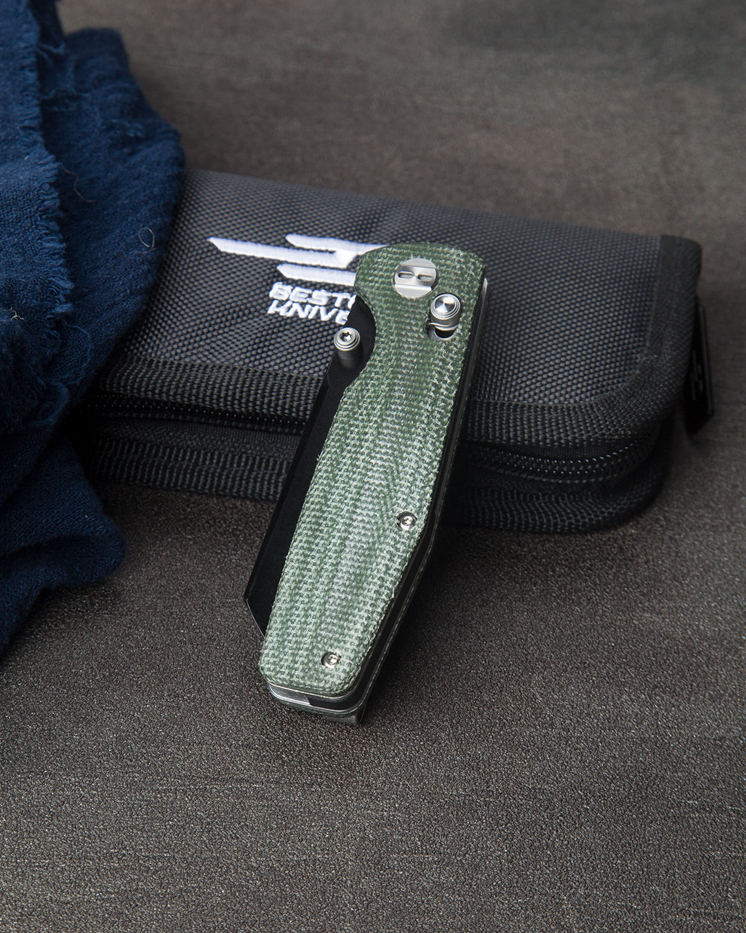 Bestech Slasher BG43B-2 D2 Blade Micarta Handle Crossbar Lock Folding Knife