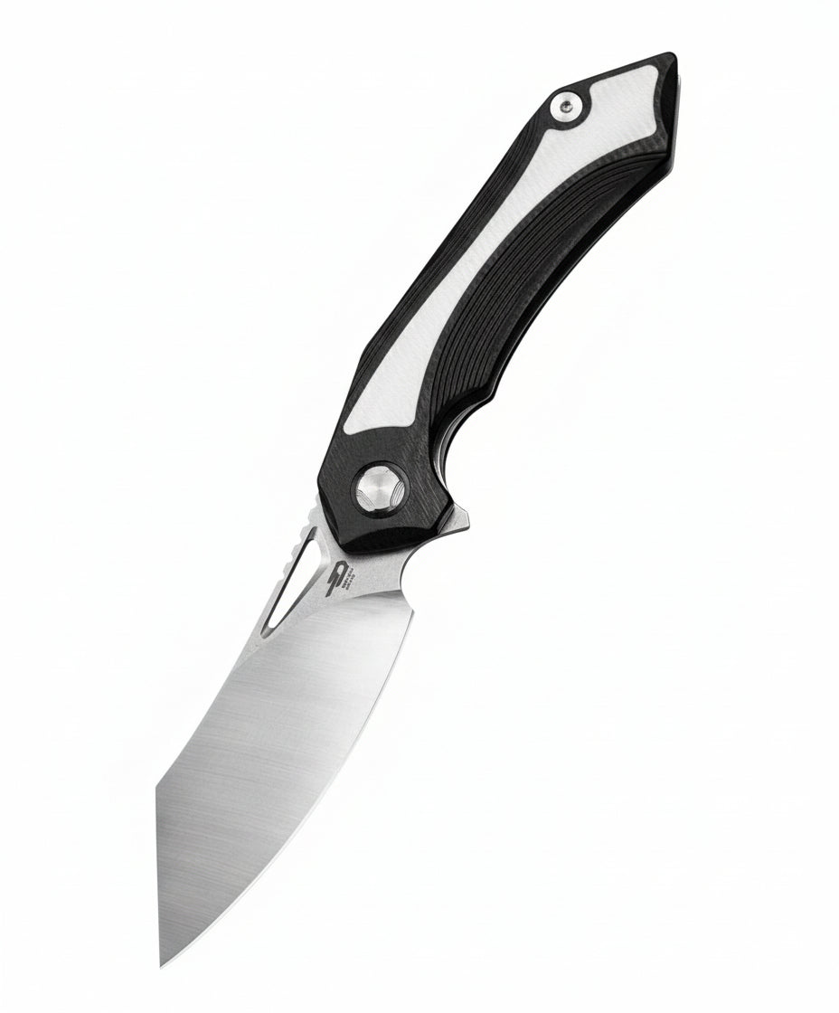 Bestech Kasta BG45A 154CM Blade Black and white G10 Handle Liner Lock Folding Knife
