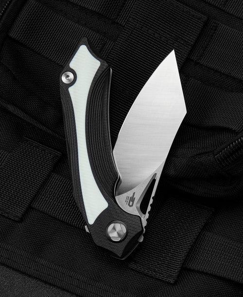 Bestech Kasta BG45A 154CM Blade Black and white G10 Handle Liner Lock Folding Knife