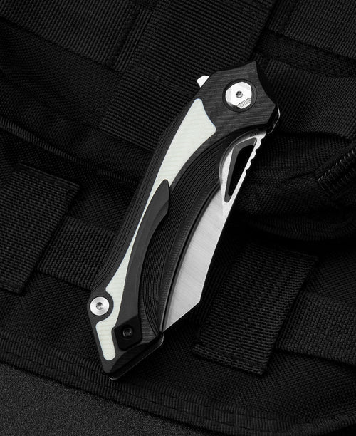 Bestech Kasta BG45A 154CM Blade Black and white G10 Handle Liner Lock Folding Knife