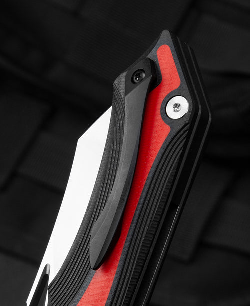 Bestech Kasta BG45C 154CM Blade Black and red G10 Handle Liner Lock Folding Knife