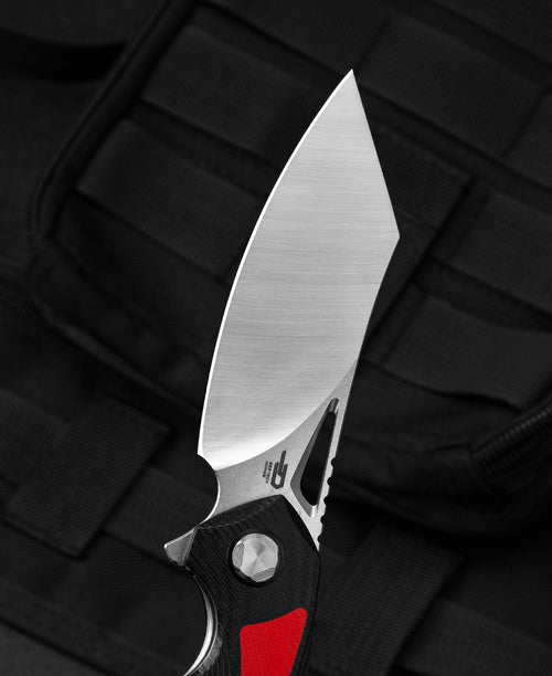 Bestech Kasta BG45C 154CM Blade Black and red G10 Handle Liner Lock Folding Knife
