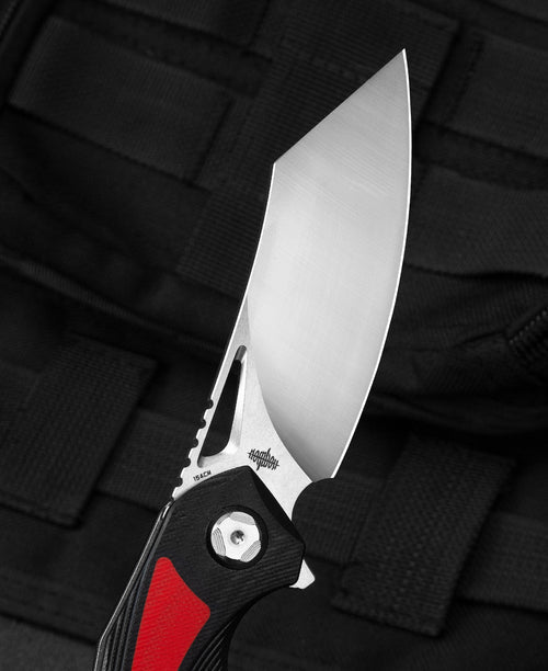 Bestech Kasta BG45C 154CM Blade Black and red G10 Handle Liner Lock Folding Knife