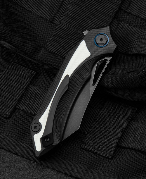 Bestech Kasta BG45D 154CM Blade Black and white G10 Handle Liner Lock Folding Knife