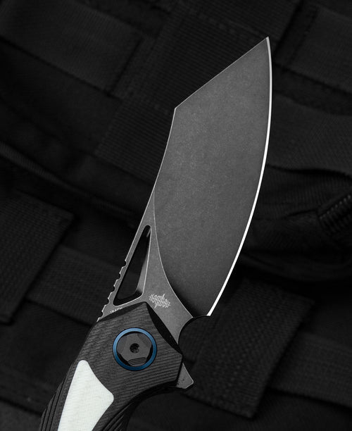Bestech Kasta BG45D 154CM Blade Black and white G10 Handle Liner Lock Folding Knife