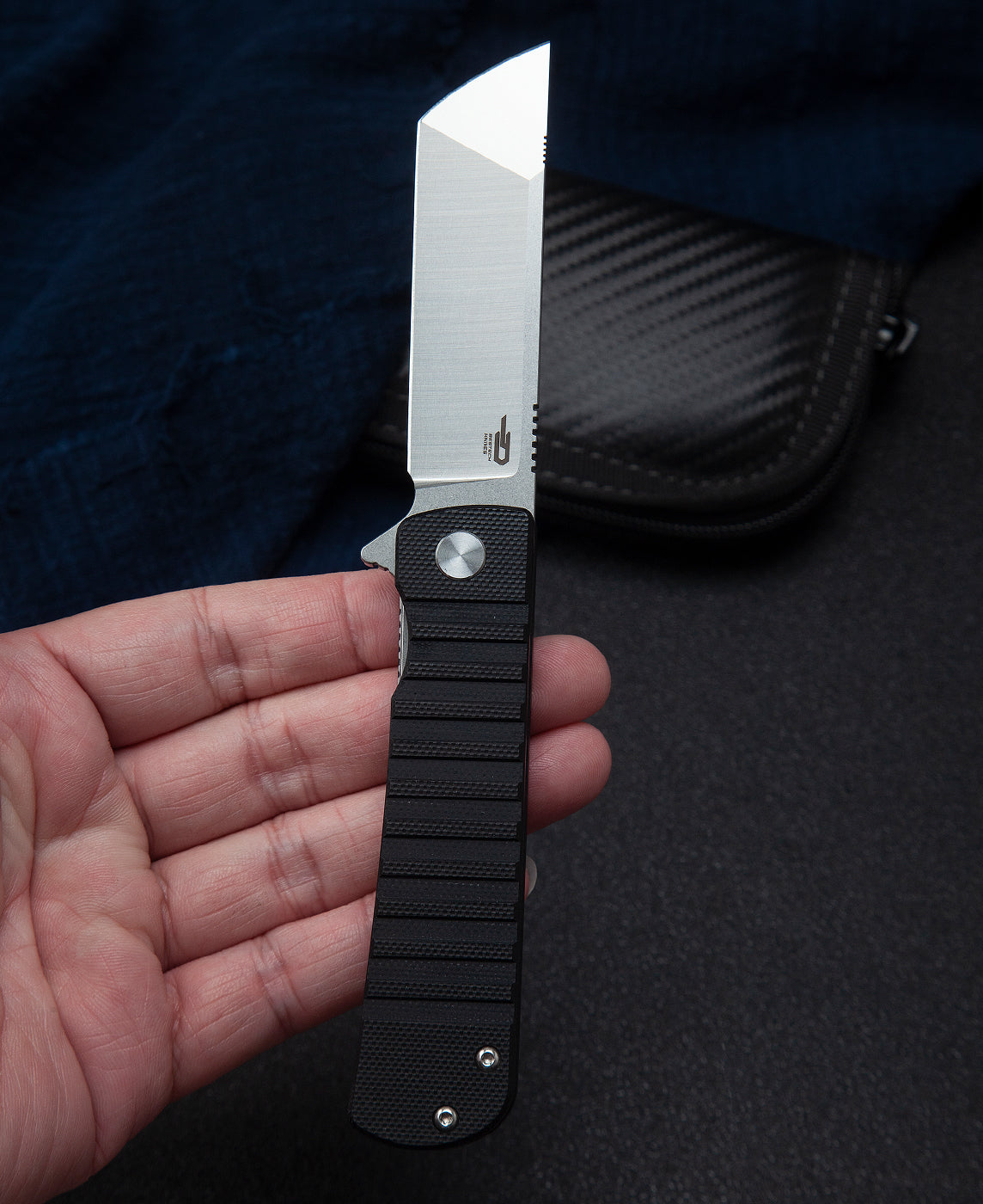 Bestech Titan BG49A-1 D2 Blade Black G10 Handle Liner Lock Folding Knife