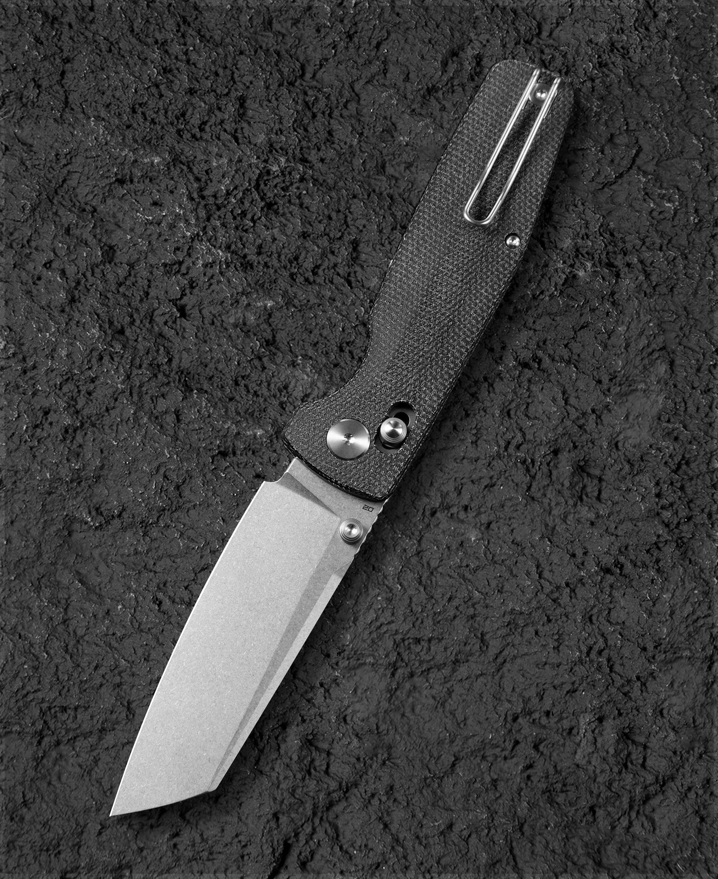 Bestech Slasher BG56A-1 D2 Blade Micarta Handle Crossbar Lock Folding Knife