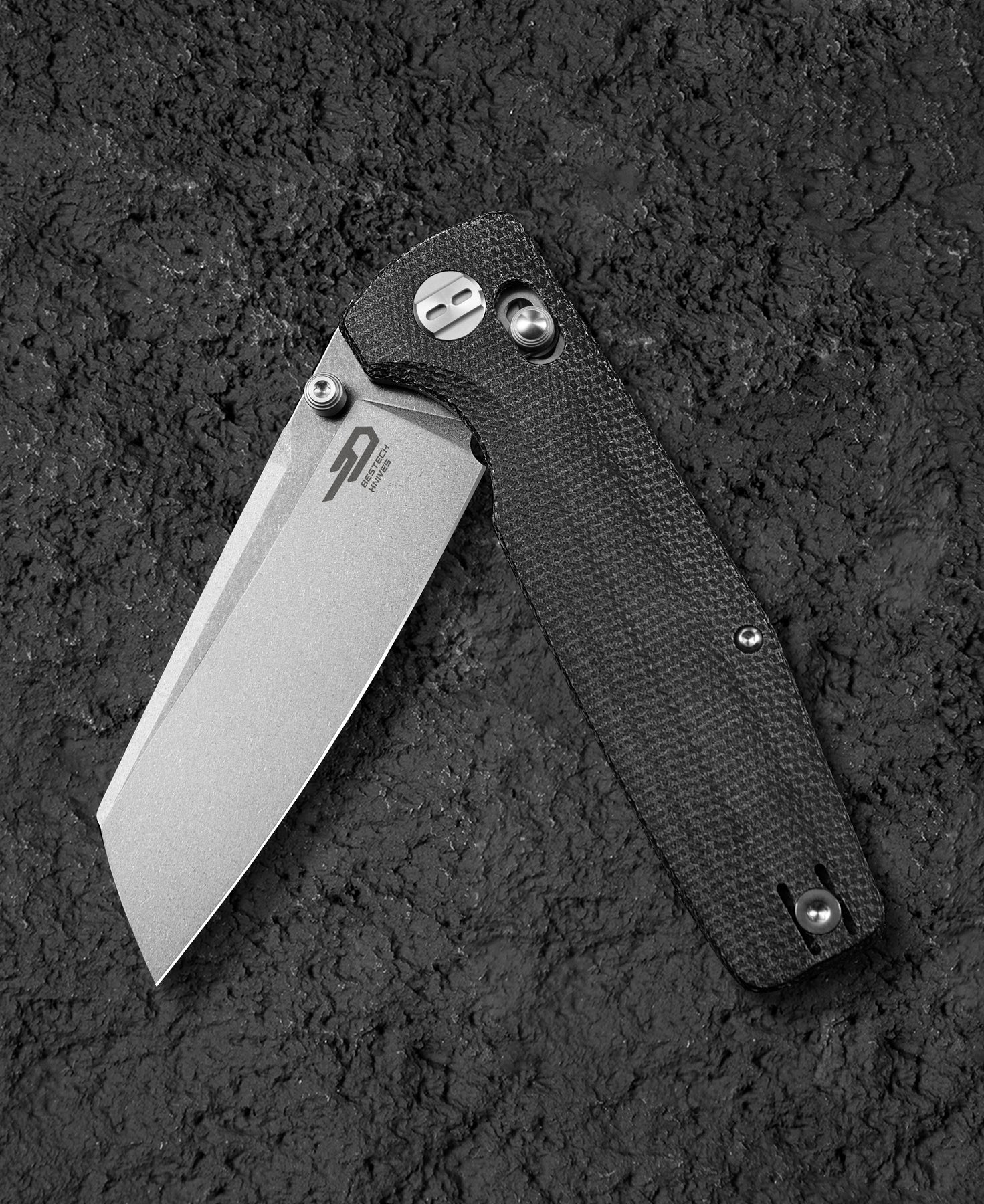 Bestech Slasher BG56A-1 D2 Blade Micarta Handle Crossbar Lock Folding Knife