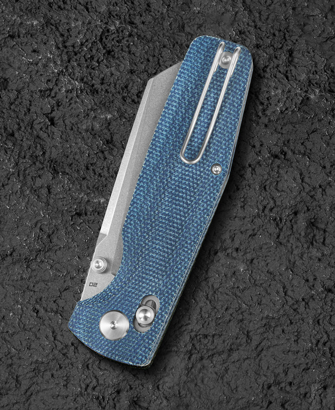 Bestech Slasher BG56C-1 D2 Blade Micarta Handle Crossbar Lock Folding Knife